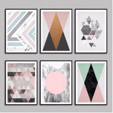 Canvas Abstract Geometric Mountain Poster Art Prints Wall Painting Home Decor   302755947574